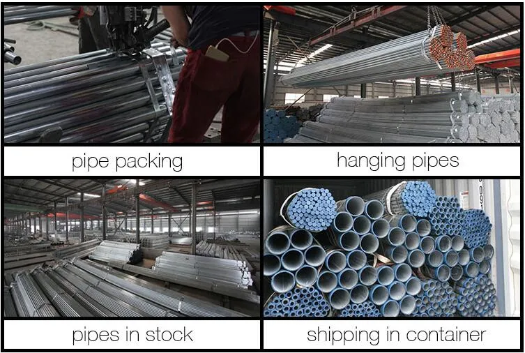 1/2 Inch - 8 Inch BS 1387 Light / Medium Grade Hot DIP Galvanized ERW Steel Pipe and Tube