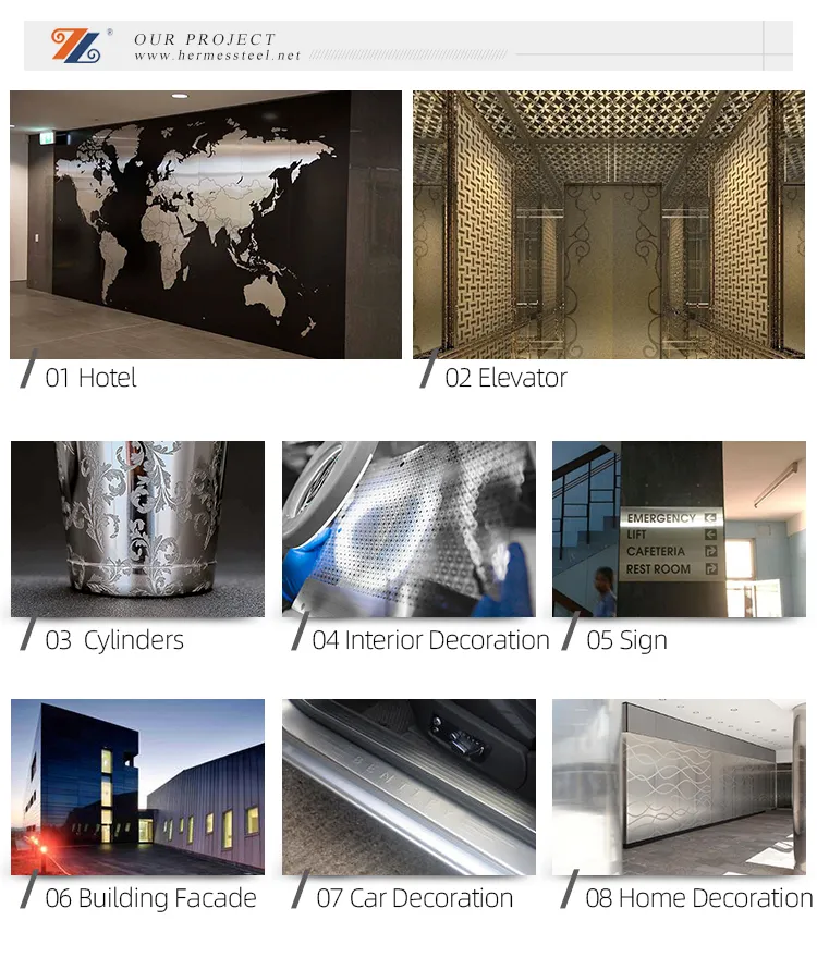 AISI 201 304 PVD Gold Titanium Stainless Steel Sheet for Construction Materials