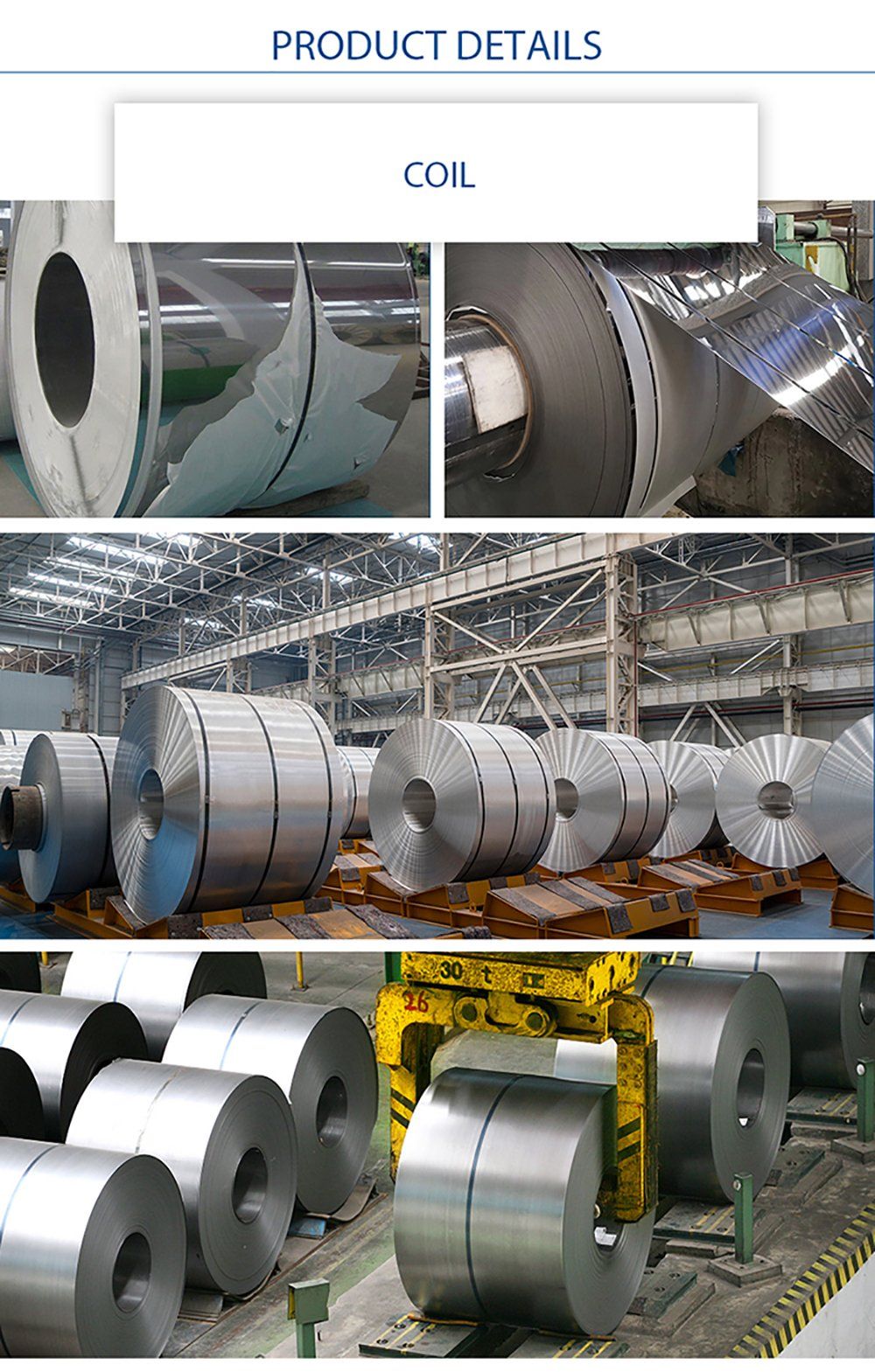 Aiyia Dx51d Z40 Z60 Z100 Z180 Z275 Z350 Galvanized Steel Coil / Zinc Coating Sheet