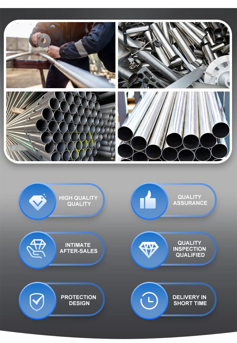 ASTM A249 En 10217-7 SUS 304 316 Austenitic Welded Tube Stainless Steel Seamless Pipe Manufacturer