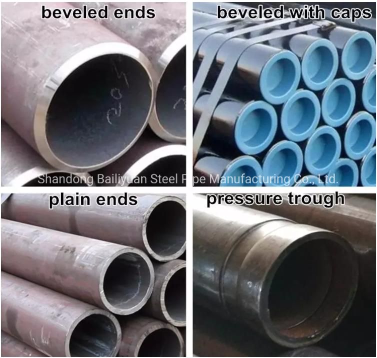 ASTM JIS DIN DN500 Large Size Carbon Seamless ASME B36.10 PE Steel Pipe Sch40 / Sch80 / Sch160 Smls