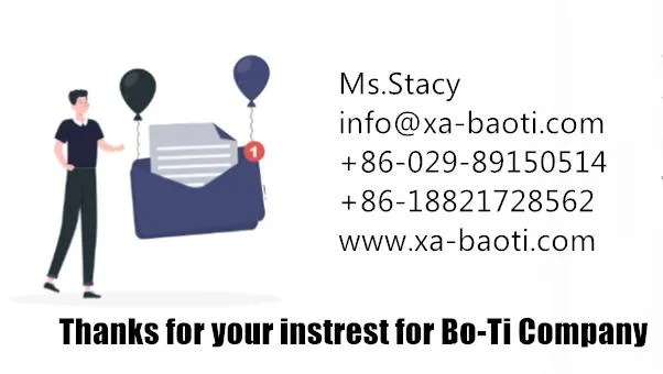 Baoji Manufacture Quality ASME Sb 338 Gr2 Titanium Metal Tube Price