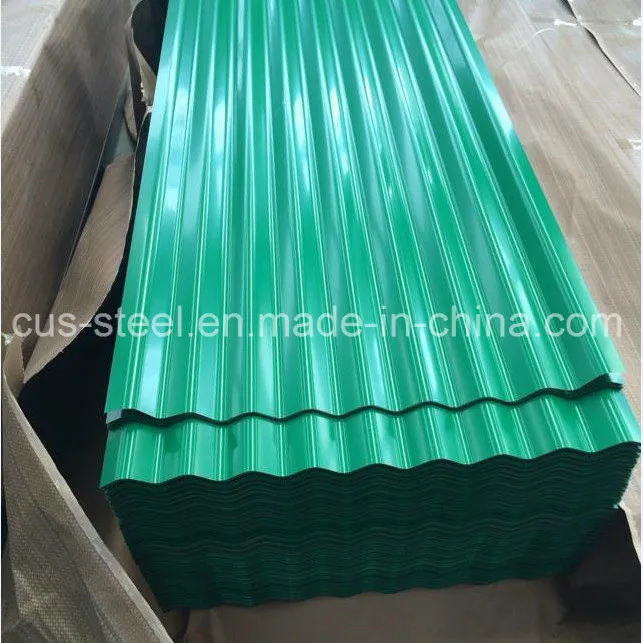 Benin Cheap 12 Gauge Green Color Galvanized Corrugated Roofing Sheet