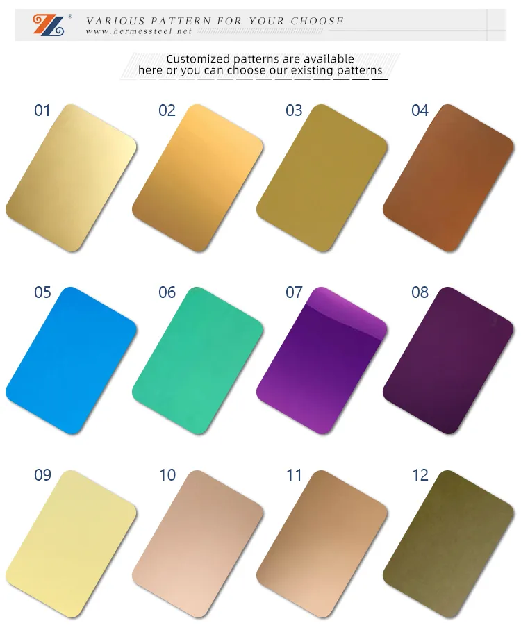 Best Quality 304 316 Hairline Finish 4X8 Rose Gold PVD Color Coating Metal Decorative Sheet for Door Frame Decoration