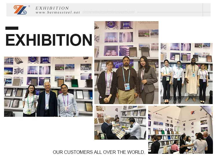 Best Quality 304 316 Hairline Finish 4X8 Rose Gold PVD Color Coating Metal Decorative Sheet for Door Frame Decoration