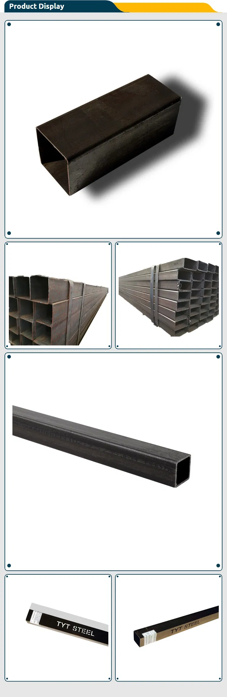 Black Steel Pipe, Length 6m, 12m as Customer′s Require