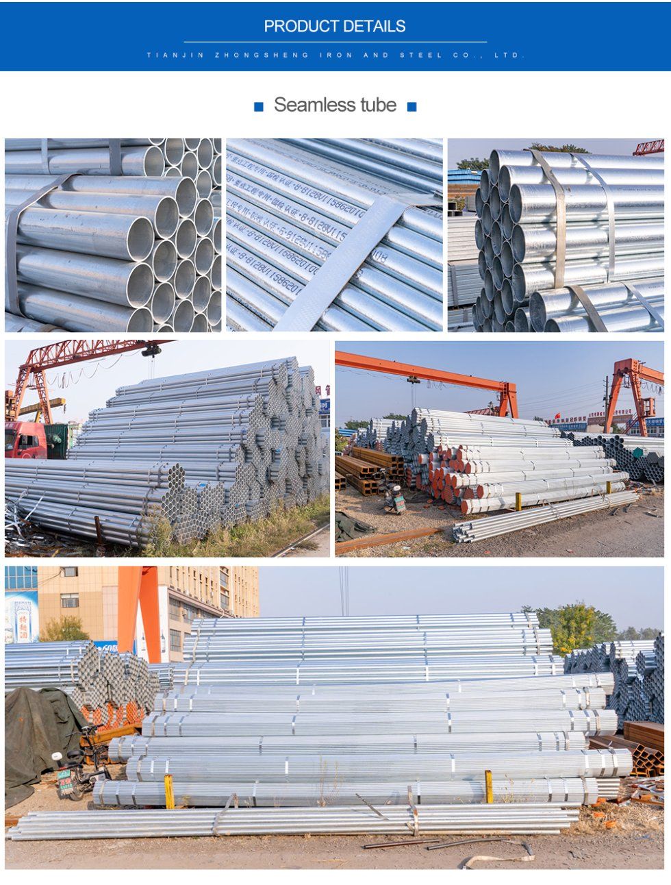 BS 1387 ASTM A53 a 500 Galvanized Steel Pipe Factory