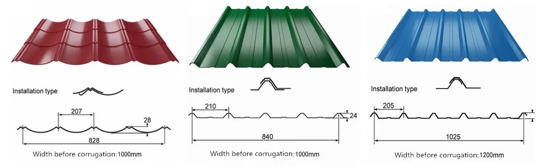 Bwg 34 Galvanized Corrugated Sheets for Roofing Top Tent