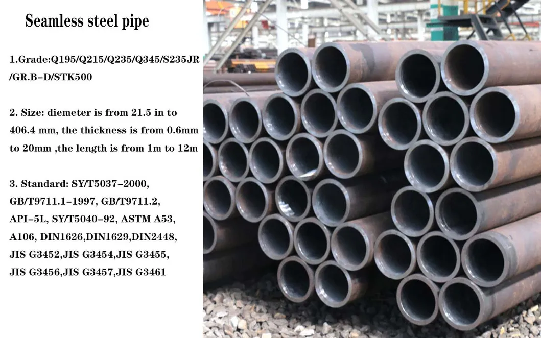 Carbon Seamless Steel Pipe Tube JIS G4106 Smn433 ASTM A29m DIN En10083-1