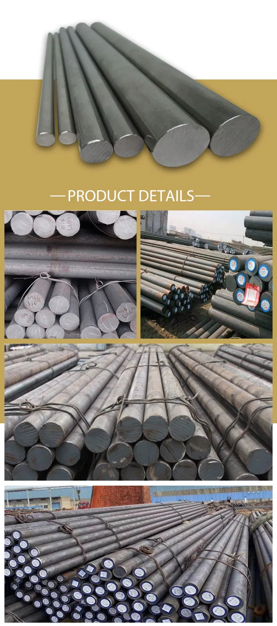 Carbon Steel Bar AISI 1045 Carbon Structural Steel 45 Steel Round Bar Products