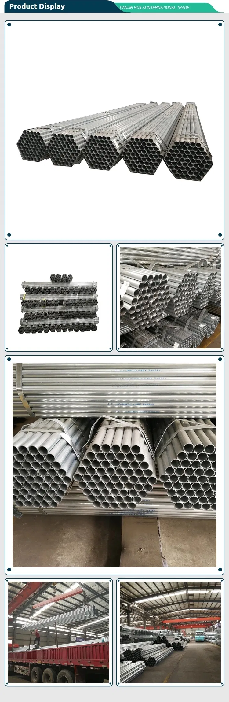 Chinese Supplier Standard Size BS 1387 Galvanized Iron Steel Gi Pipe