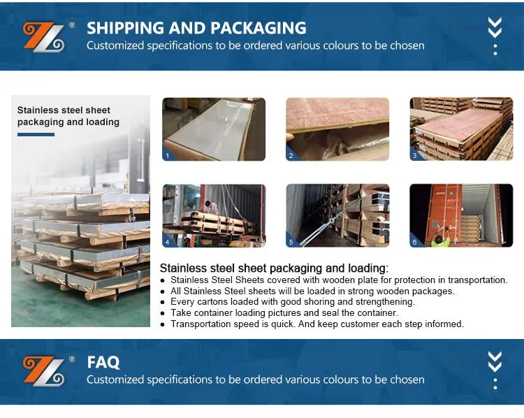 Customized Thickenss 304 Decorative Brushed Hairline Stainless Steel Sheet in PVD Color Coating