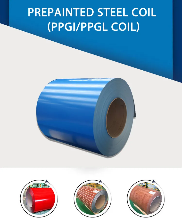 Dx51d 0.5mm*1250 Prepainted Galvanized Steel Coil PPGI Roofing Material