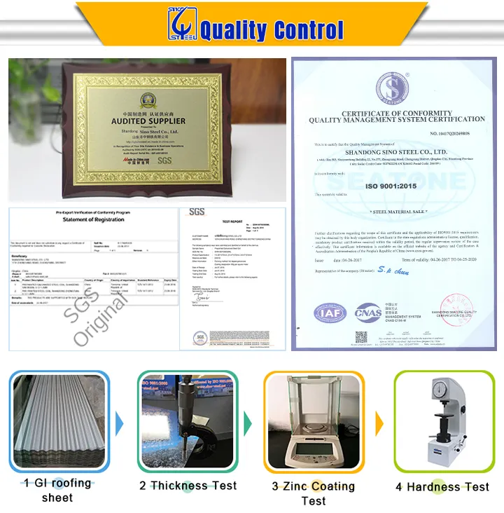 Dx51d Zinc 180 0.2/0.18*1000/900*2000m Galvanized Corrugated Building Material Roof Sheet