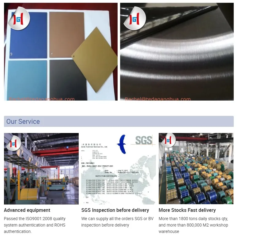 Factory ASTM JIS SUS 201 202 304 304L 316 316L 310S 410s 430 Stainless Steel Sheet/Plate/Coil 0.1mm~50mm