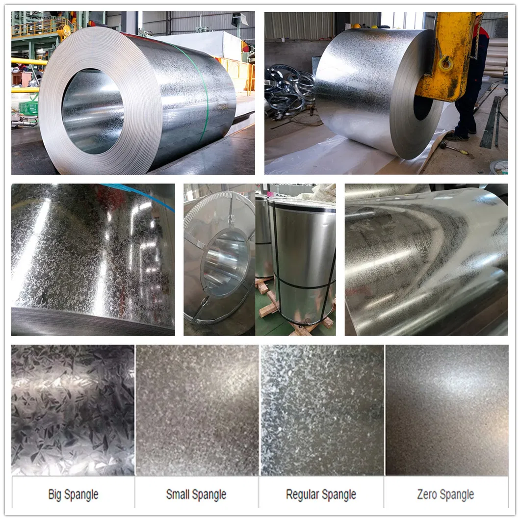 Galvanized Steel Coil Zinc Coating Steel Gi Coil for Corrugated PPGI/HDG/Gi/SGCC Dx51 Zinc Color Coated Steel Coil