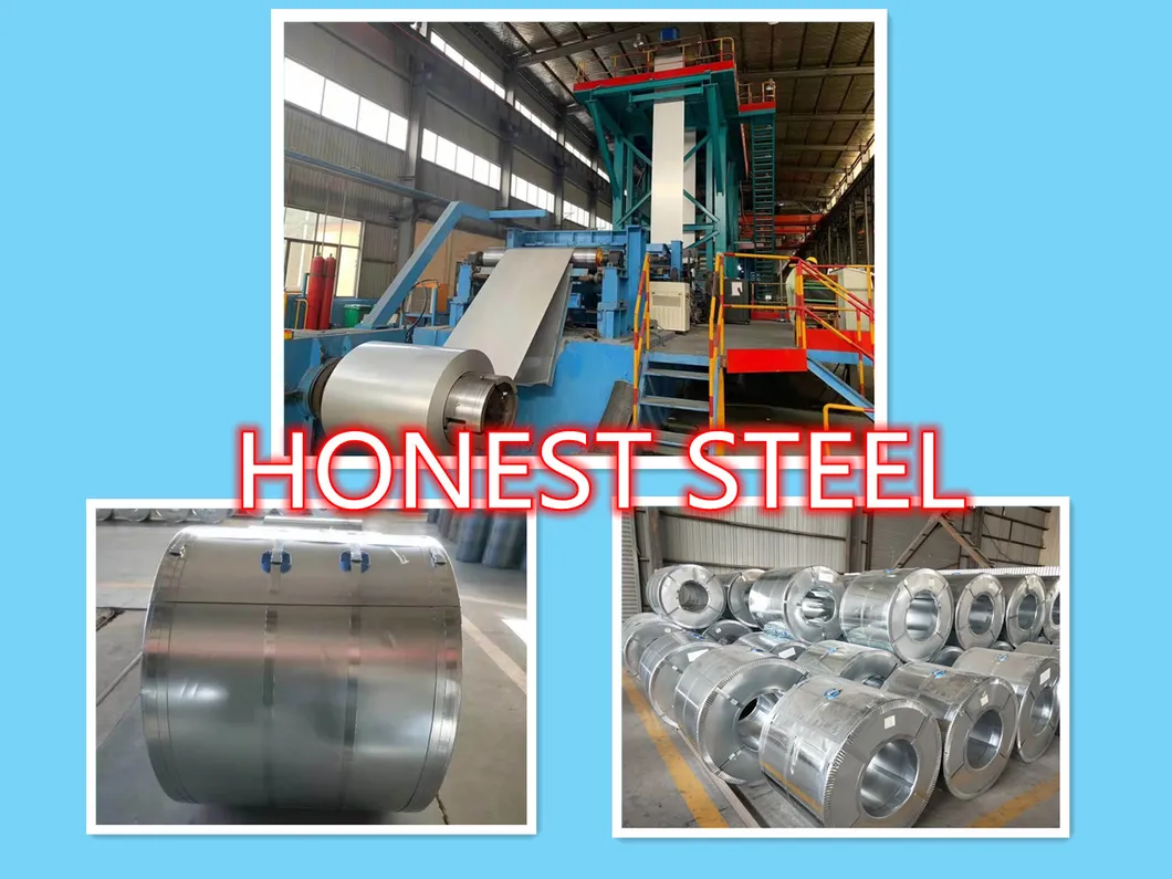 Galvanized Steel Sheet Roll Galvanized Steel Coil Ss400, Q235, Q345 Dx51d Dx52D Dx53D Dx54D Dx55D Z40 Z60 Z100 Z180 Z275 Z350