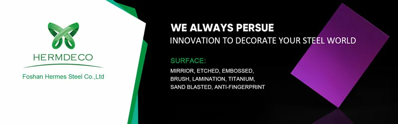 High Quality Colored Mirror Etching Stainless Steel Sheet for Cabinet