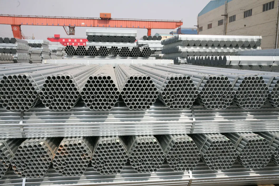 Hot DIP Galvanized Steel Pipes Rounded BS 1387 Hot DIP Galvanized Steel Pipes Gi Iron Steel Pipe Factory Manufacturer