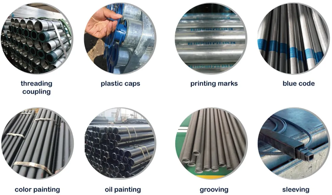 Hot DIP Galvanized Steel Pipes Rounded BS 1387 Hot DIP Galvanized Steel Pipes Gi Iron Steel Pipe Factory Manufacturer