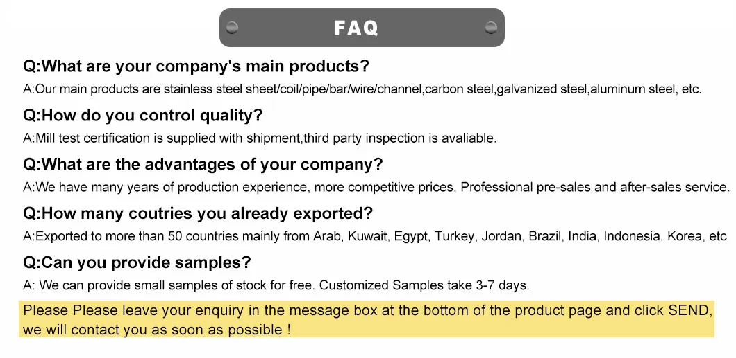 Hot Rolled No. 1 314 Marine Stainless Steel Plate for Construction