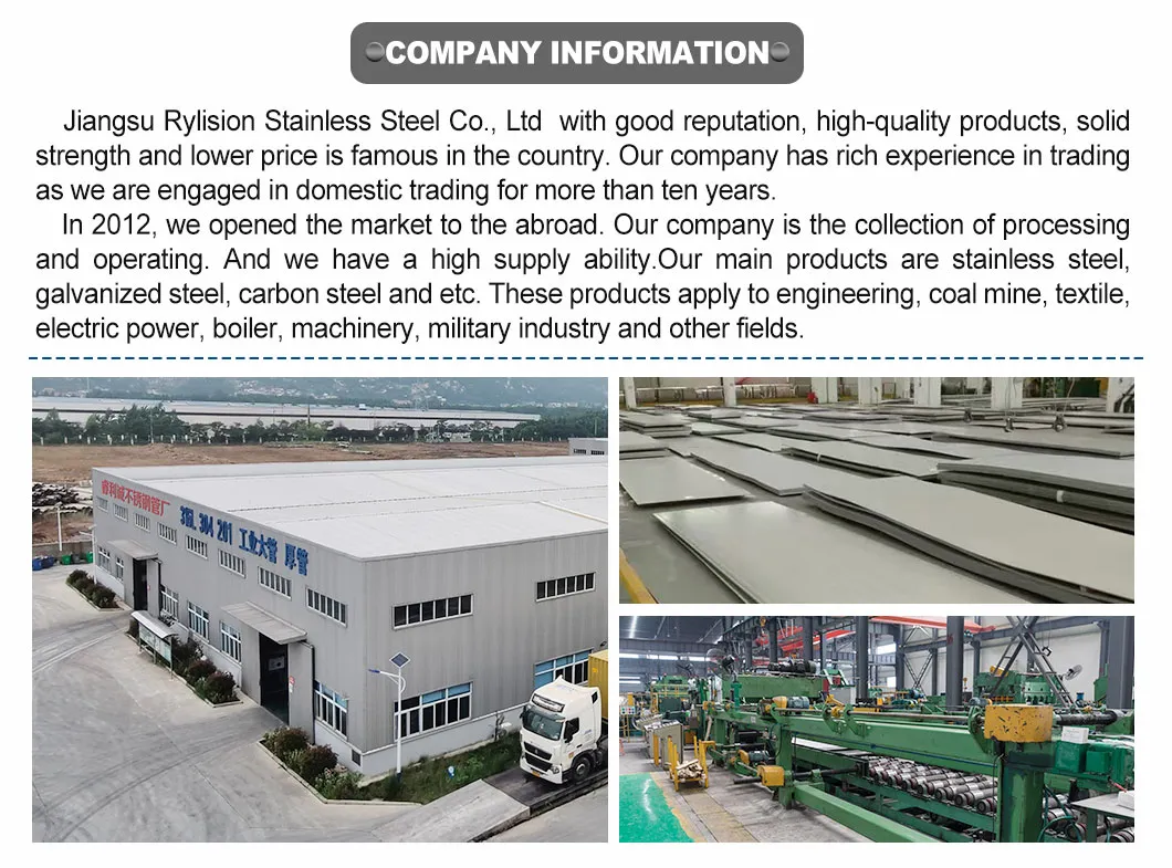 Hot Rolled No. 1 314 Marine Stainless Steel Plate for Construction