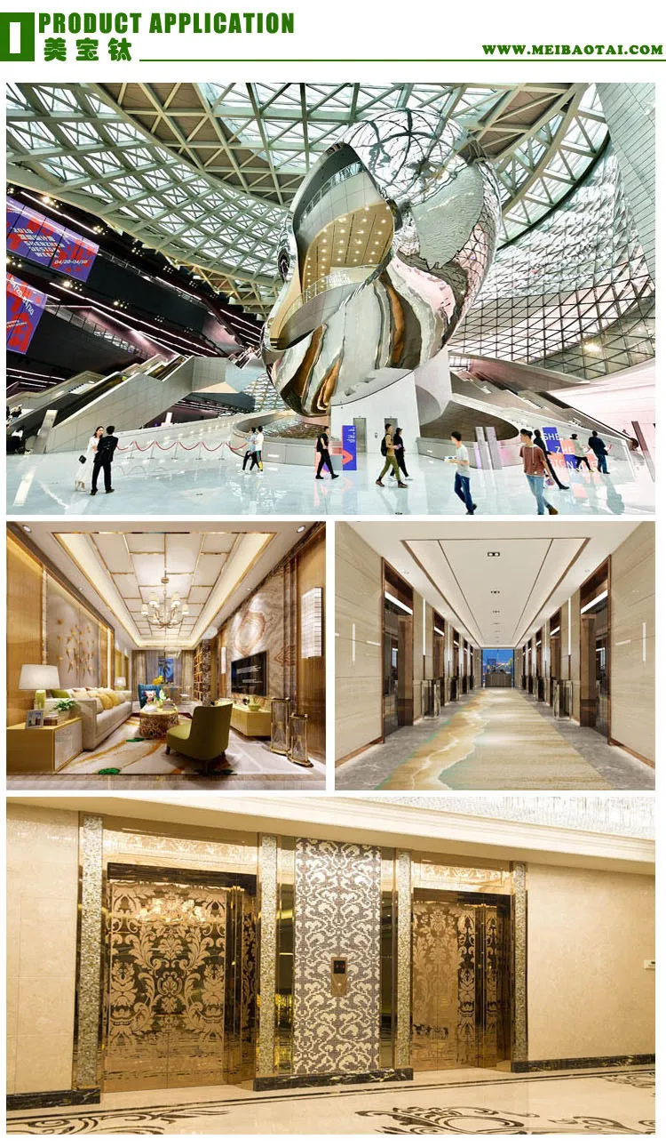 Hot Sale 3D Wall Plate 1219*2438mm 0.75mm Thickness PVD Blue Bronze Coating Stamped Pattern 304 Stainless Steel Sheet for Hotel Decorative Wall Plate