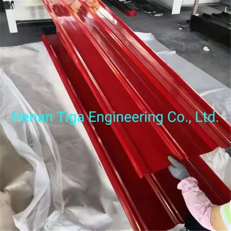 Iq550 Full Hard 0.50mm Chromadek PPGI Trapezoid Widespan 762 Roof Sheeting