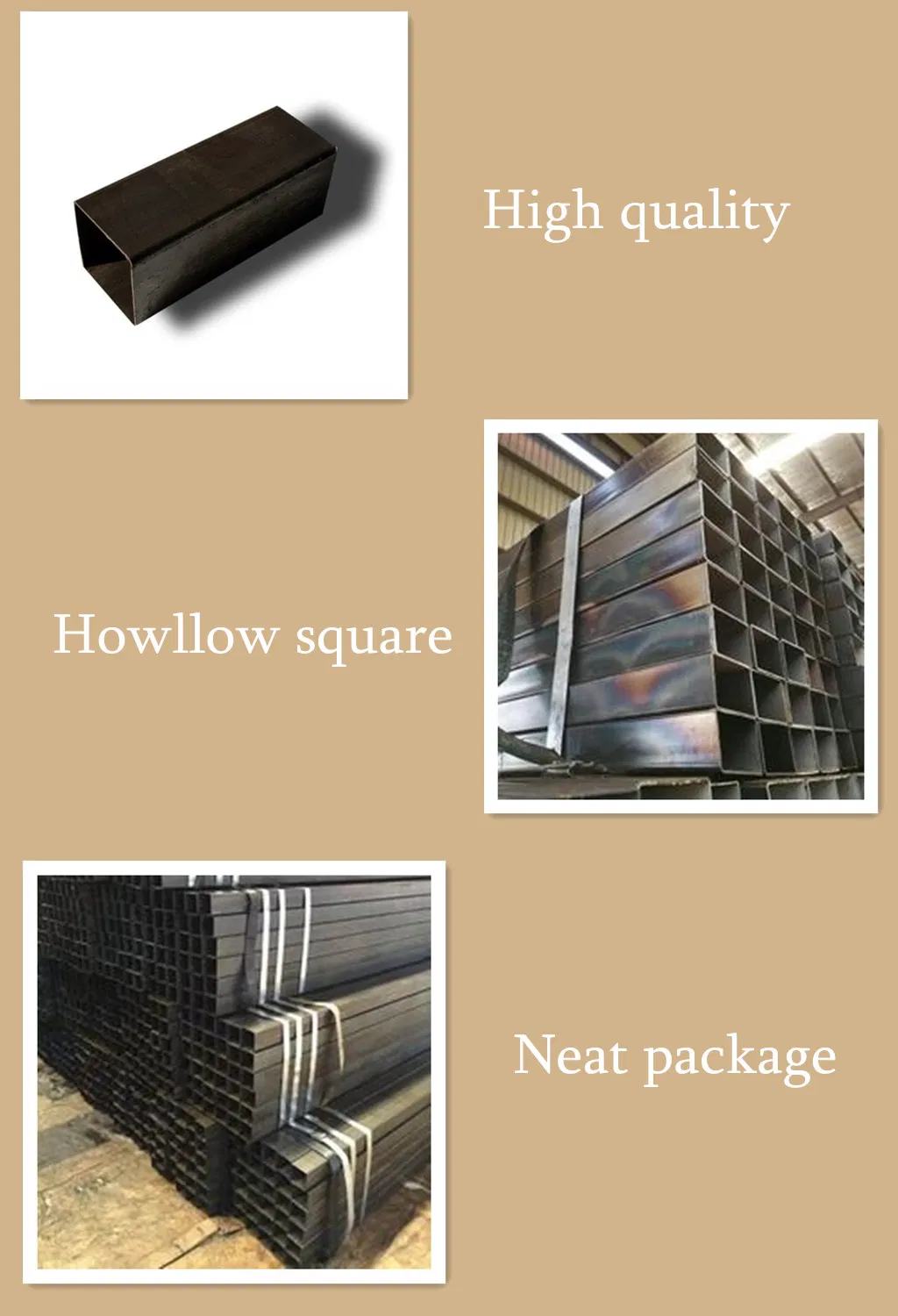 Iron Steel Carbon Black Annealed Square Steel Pipes From Asian Pipa
