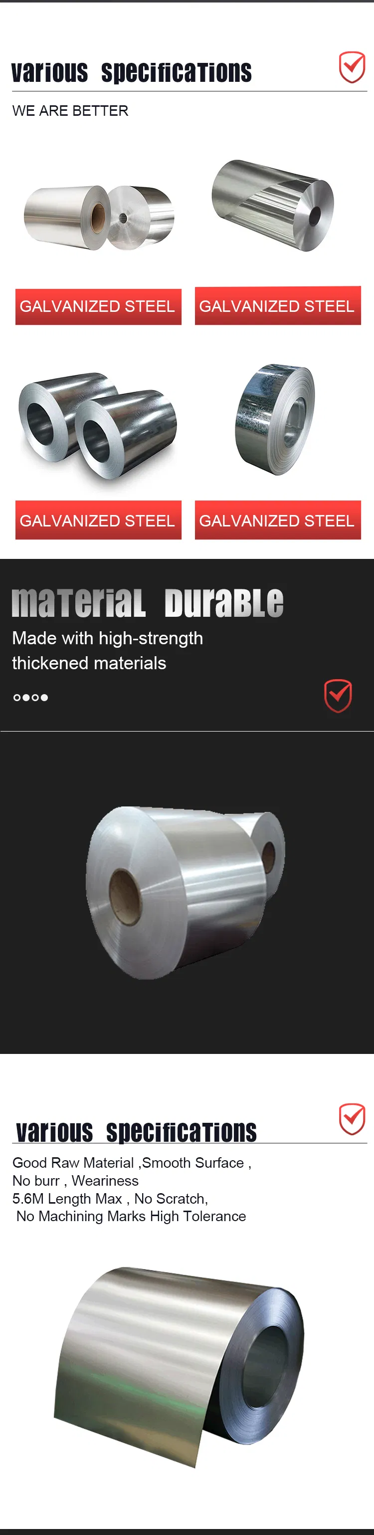 JIS G3302 SGCC Z120 Regular Spangle Galvanized Iron Coil for Construction Materials Keel
