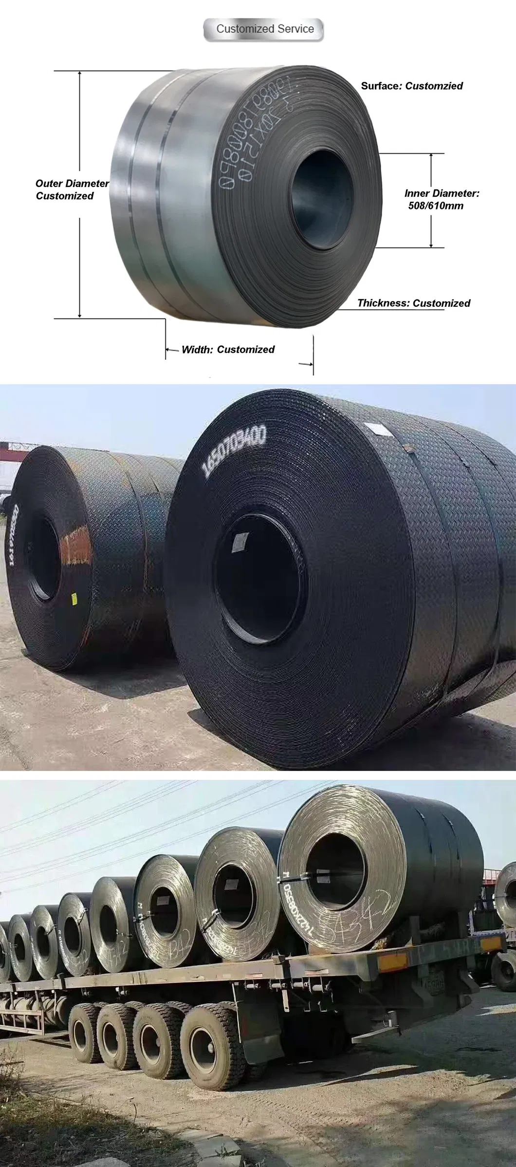 Liange China Factory ASTM A29m 1065 1070 1075 1080 1084 Carbon Steel Strips Coils for Sale