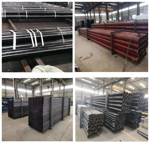 Polished Black Painting A53 A54 A55 J55 K55 Welded/Seamless Carbon Steel Pipe for Heat Exchanger