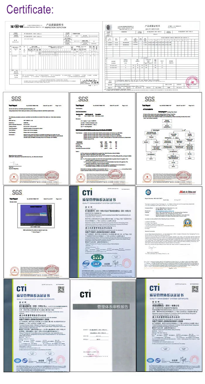 Competitive Price Stainless Steel 201 Sheet 2b/No. 4/Ba/Mirror/Brushed Finish