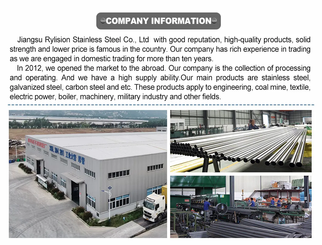 Standard Size and Good Surface Finish 304 Stainless Steel Tube