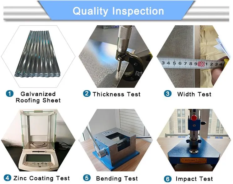 Steel Metal Material Zinc Coated Corrugated Galvanized Steel Roofing Sheet