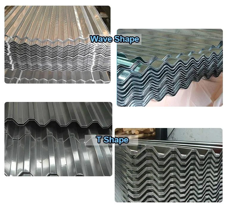 Steel Metal Material Zinc Coated Corrugated Galvanized Steel Roofing Sheet