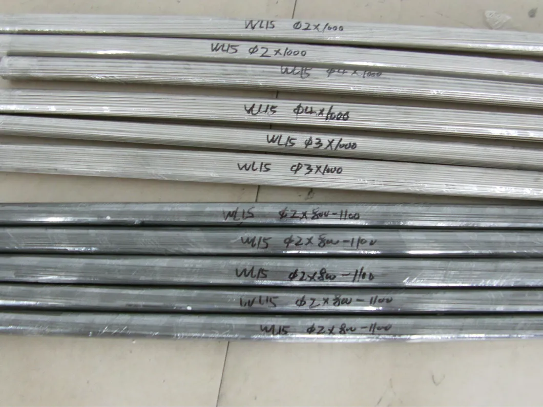 Wc20 Polished Pure Tungsten Electrode in 99.95% Purity Tungsten TIG Welding Rod Wc20 Tungsten Electrode (WP WL WT WY)