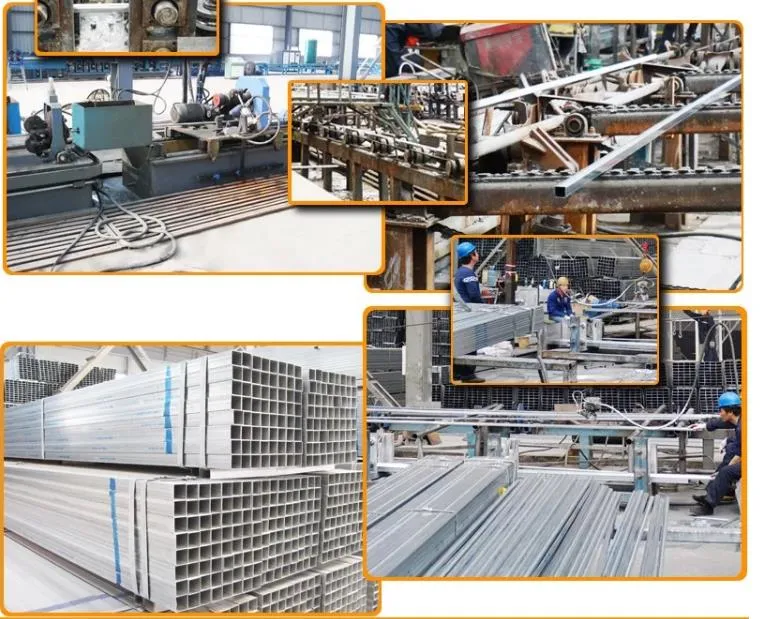 Zinc Steel Rectangular Gi Metal Iron Square Pipe Tube / Black Iron Galvanized Square Hollow Section