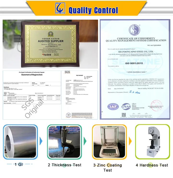 Zincoated 40-275g Thickness 0.15-2mm Galvanized Steel Sheet