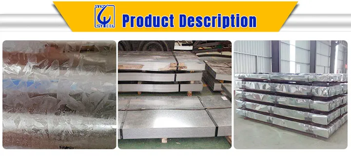 Zincoated 40-275g Thickness 0.15-2mm Galvanized Steel Sheet