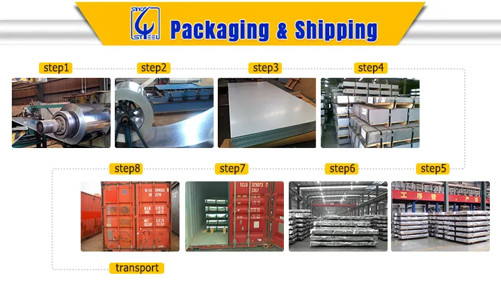 Zincoated 40-275g Thickness 0.15-2mm Galvanized Steel Sheet